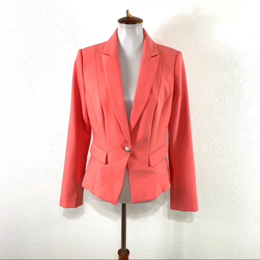 White House Black Market Coral NEW Blazer SZ 8